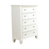 Coaster Sandy Beach 5-drawer Rectangular Chest White Model 201305